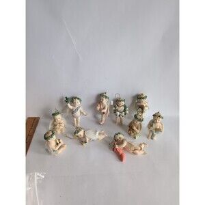 Angel Christmas Ornaments Hamilton Collection Little Messenger Lot of 10